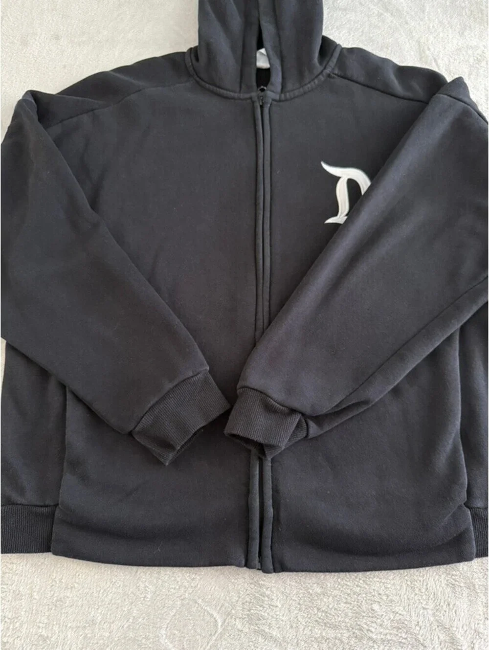 Disneyland Disney Parks Zip Up Hoodie Unisex Size Medium Black White